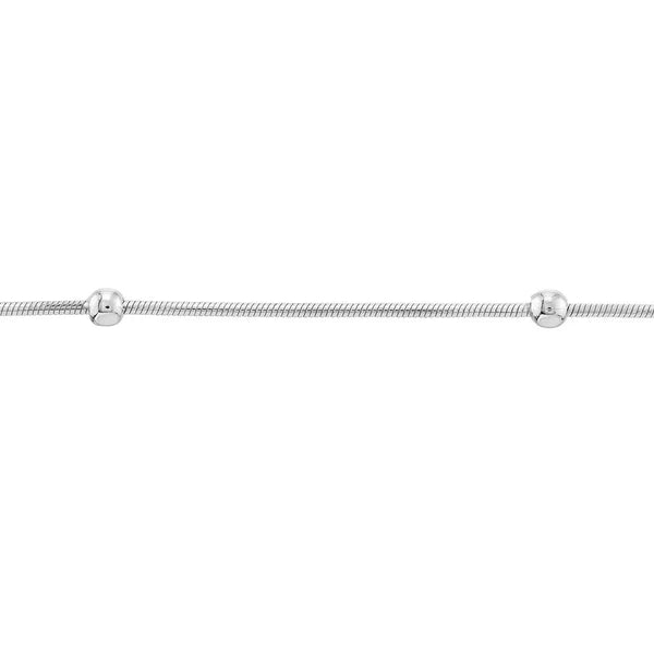 Sterling Silver Beads on SN/Ake Chain Anklet