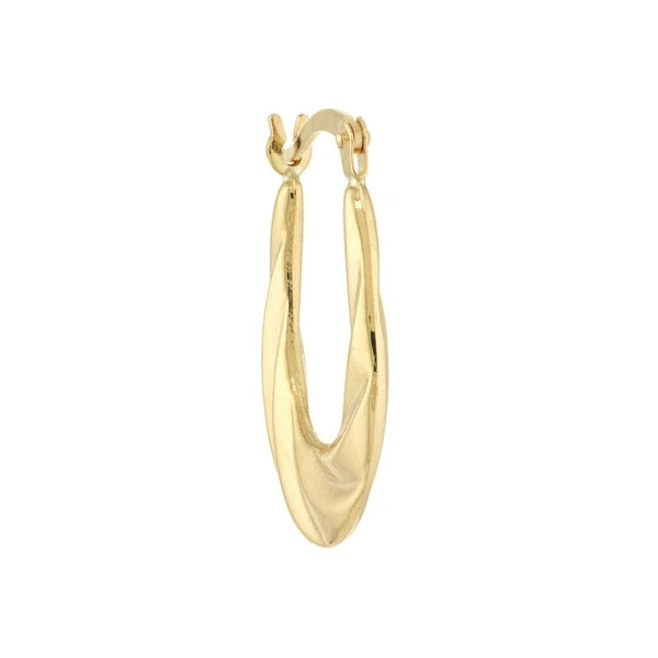 Twisted Oval Hoop Earrings