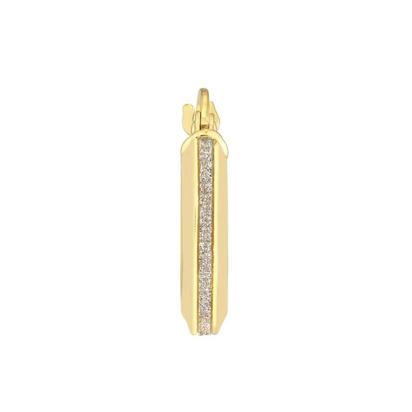 3mm x 10mm Sparkle Hoop Earrings