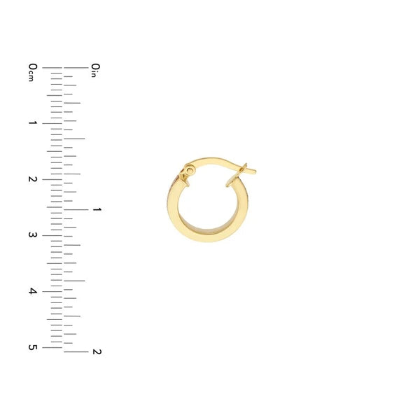 3mm x 10mm Sparkle Hoop Earrings