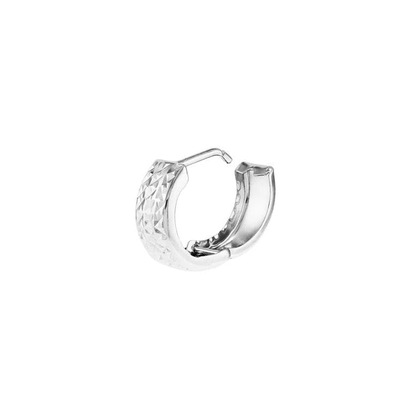 Diamond-Cut Hoop Mini Hoop Earrings