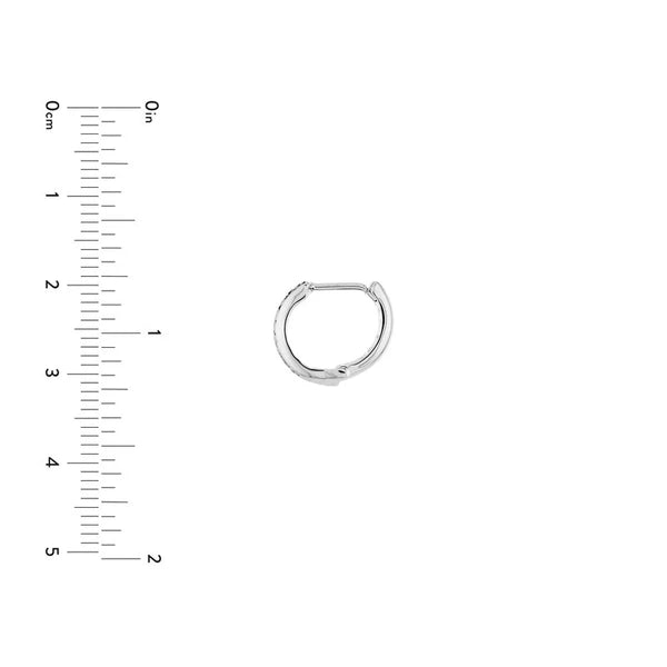 Diamond-Cut Hoop Mini Hoop Earrings