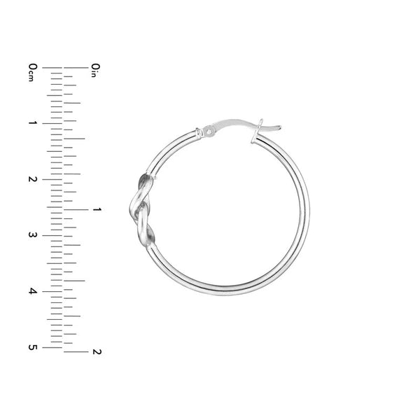 Plated Sterling Silver Double Link Hoop Earrings