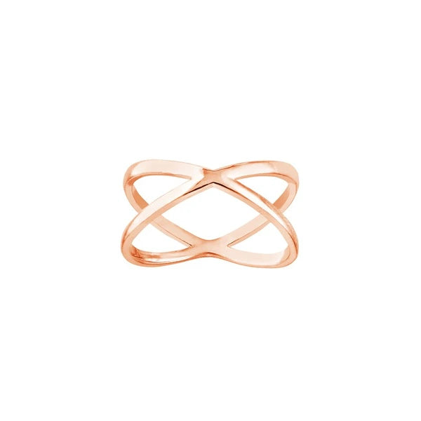 Sterling Silver Polished X Ring