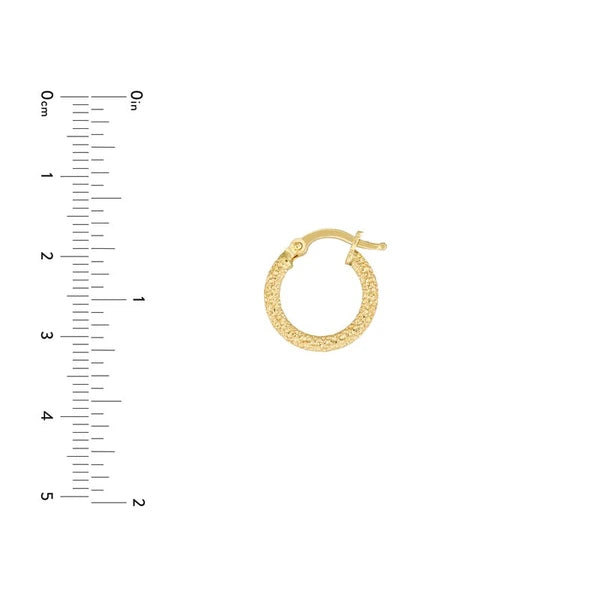 Stardust Textured Mini Hoop Earrings