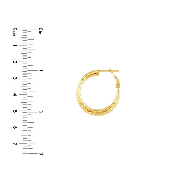 Entwined Hoop Earrings with Omega Back
