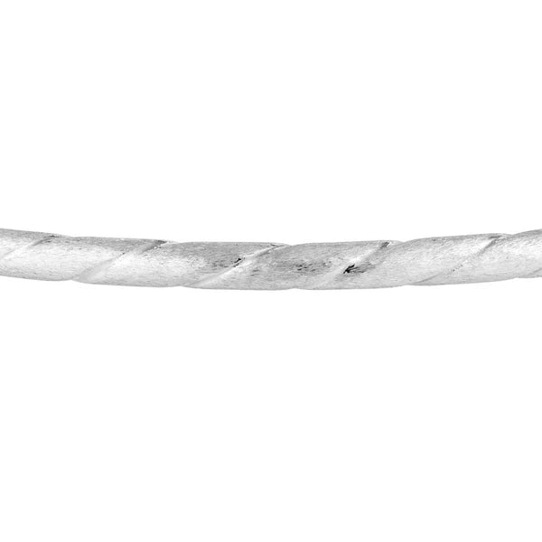 Twisted Brushed Hinged Bangle