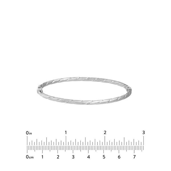 Twisted Brushed Hinged Bangle