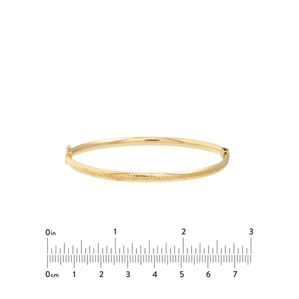Diamond-Cut Tube Hinged Bangle