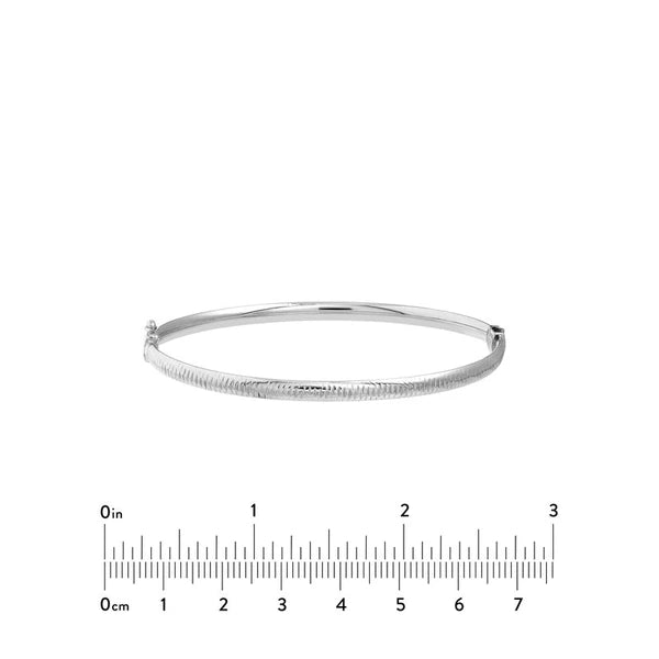 Diamond-Cut Tube Hinged Bangle