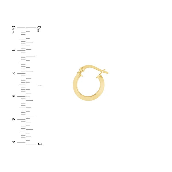 Knife Edge Mini Hoop Earrings