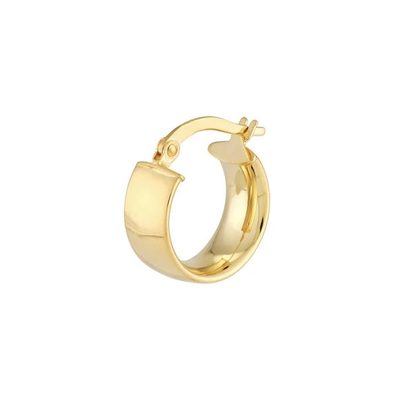Wide Wedding Band Hoop Earrings