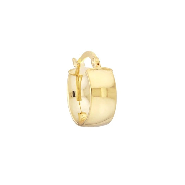 Wide Wedding Band Hoop Earrings