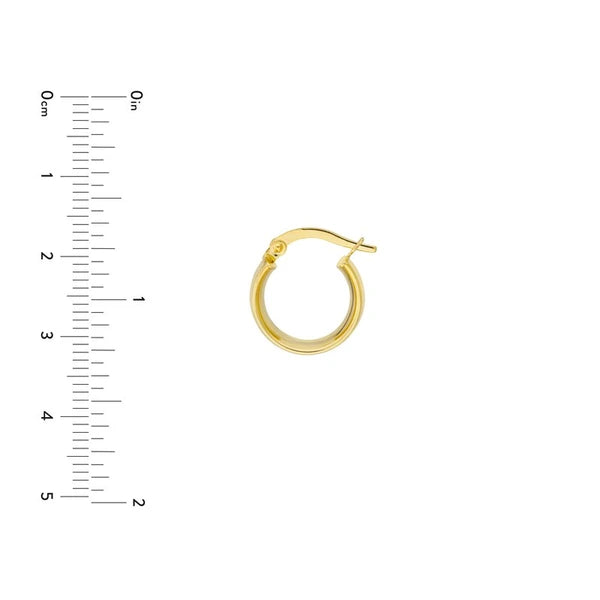 Wide Wedding Band Hoop Earrings