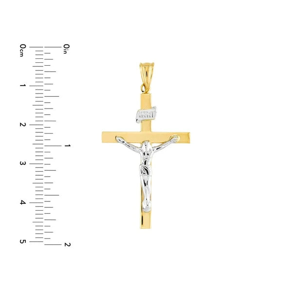 Two-Tone Crucifix Pendant