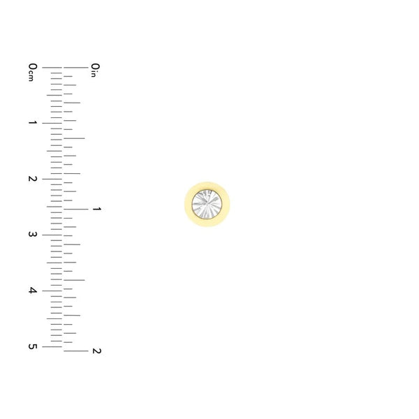 Two-Tone Circle Stud Earrings on Post Back