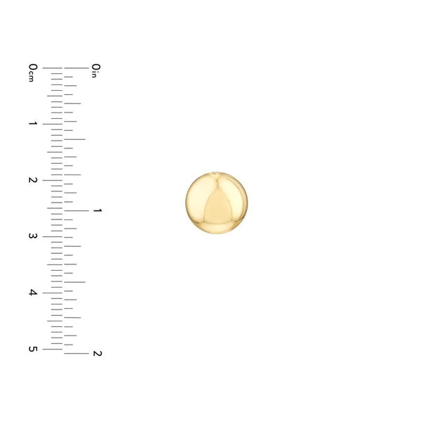Polished Button Stud Earrings on Post Back