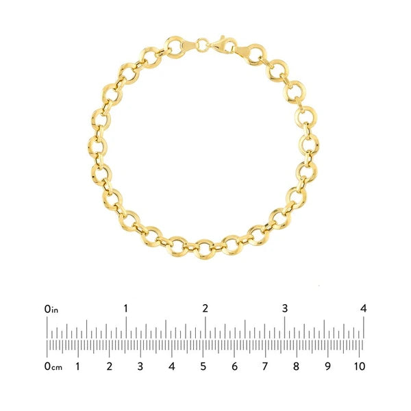 Puffed Round Link Bracelet