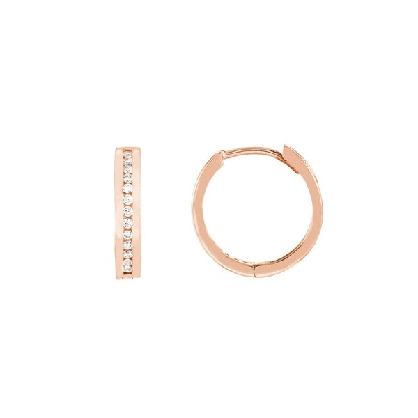 Reversible CZ Hoop Earrings