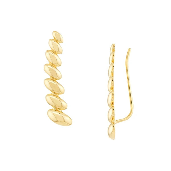 Graduated Oval Climber Earrings