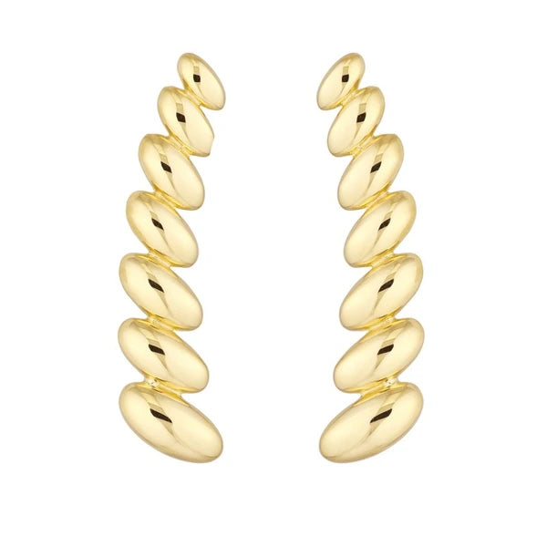 Graduated Oval Climber Earrings