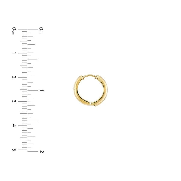 Herringbone Textured Hoop Earrings