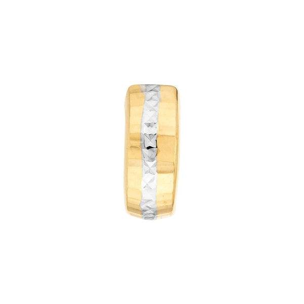 Two Tone DC Hoop Earrings