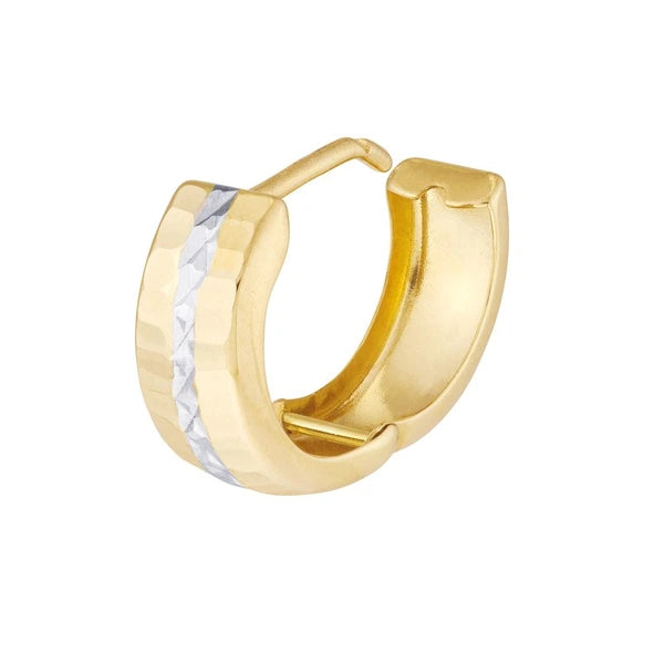 Two Tone DC Hoop Earrings