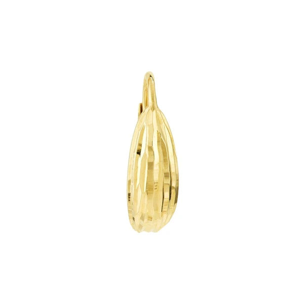 Ribbed Earrings on Leverback