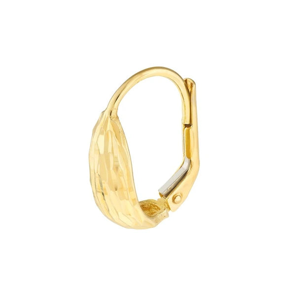 Ribbed Earrings on Leverback