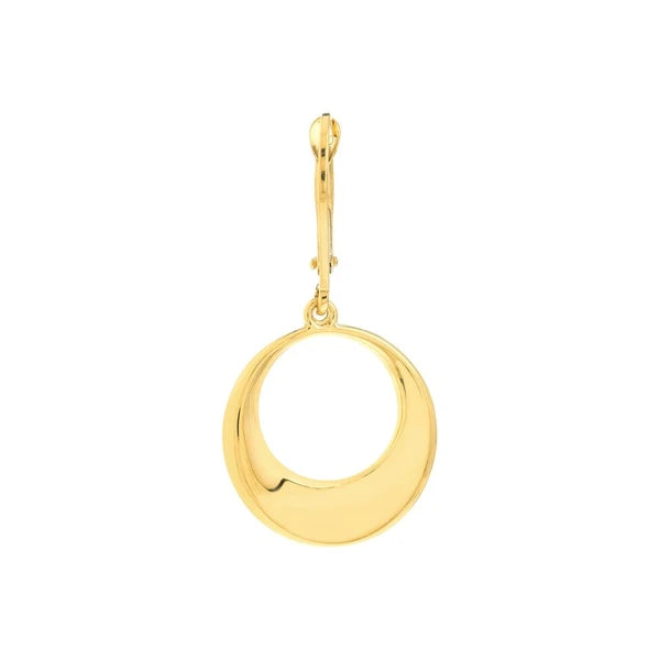 Puffy Tapered Circle Drop Earrings