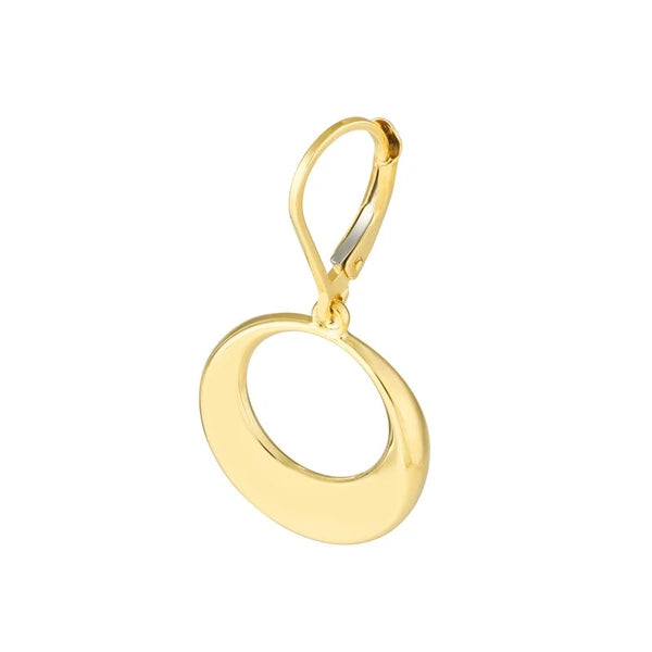 Puffy Tapered Circle Drop Earrings
