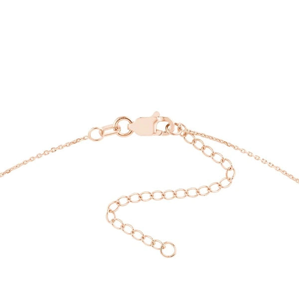 Sterling Silver Heart with CZ Frame Adjustable Necklace