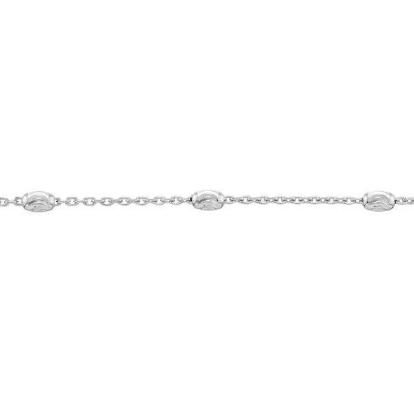 D/C Oval Moon Stations Anklet