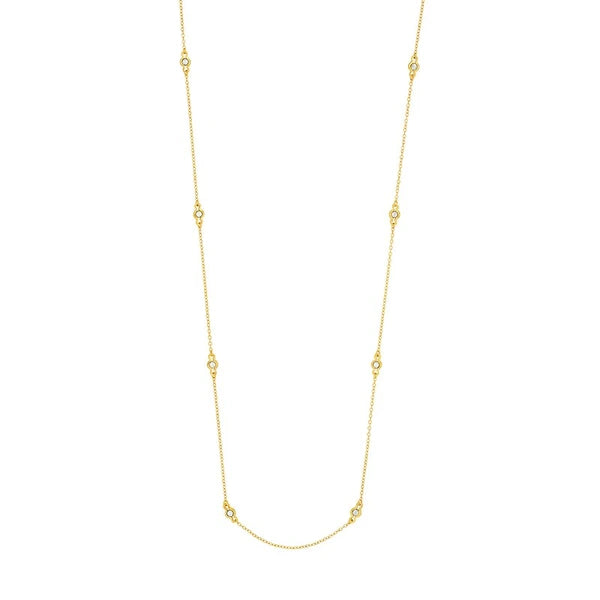 Long And Lovely Cable Illusion Station Necklace