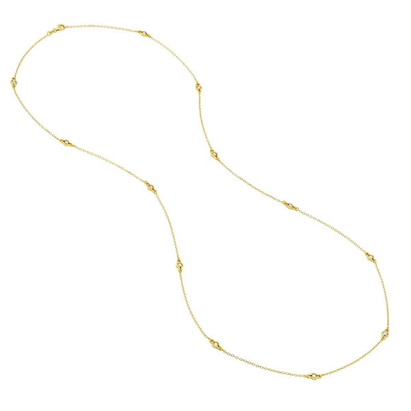 Long And Lovely Cable Illusion Station Necklace