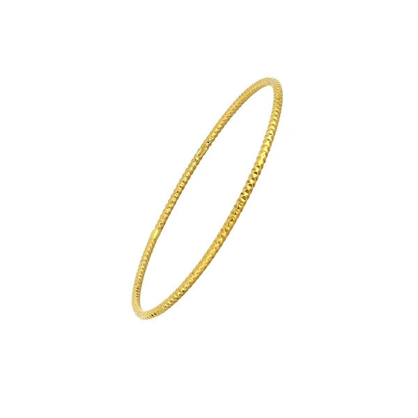 Slip-On Textured Tube Bangle