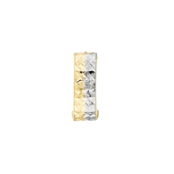 Reversible Two-tone D/C Hoop Earrings