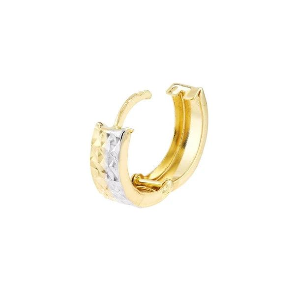 Reversible Two-tone D/C Hoop Earrings