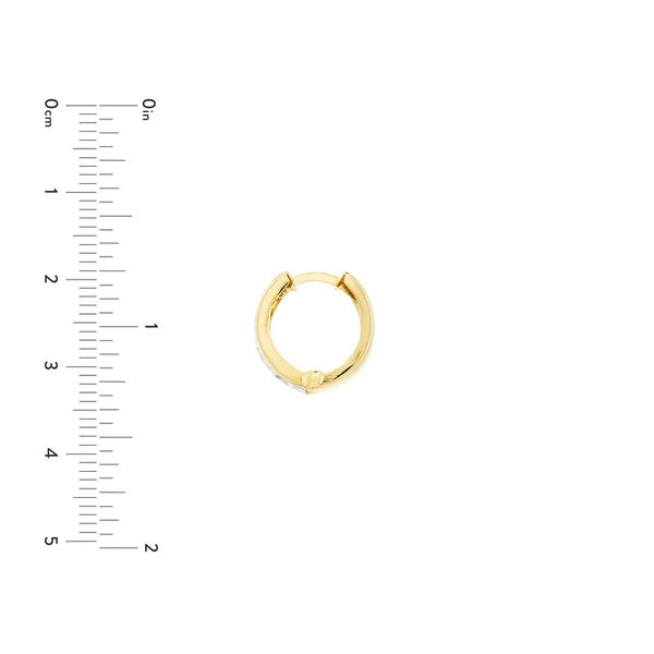 Reversible Two-tone D/C Hoop Earrings