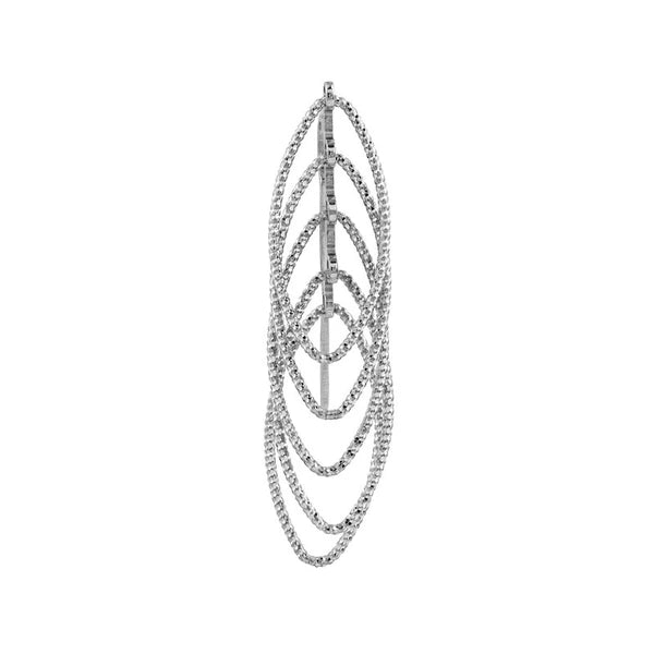 Sterling Silver Cascading Marquise Dangle Earrings