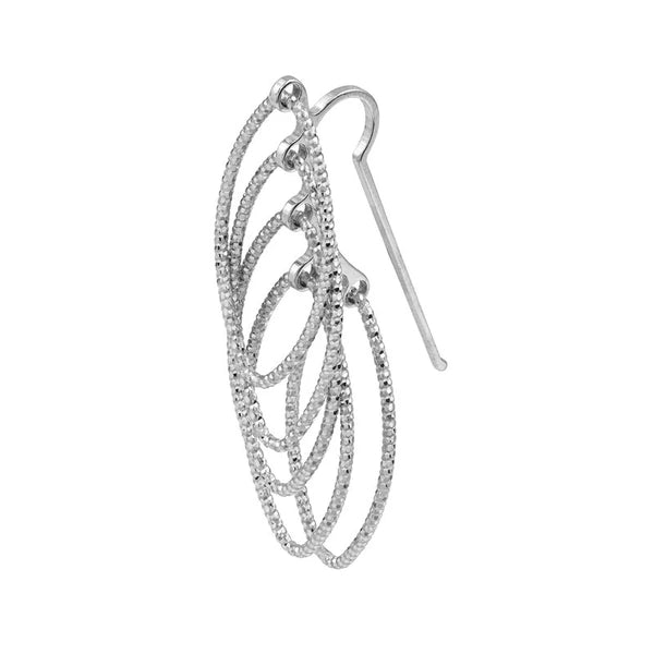 Sterling Silver Cascading Marquise Dangle Earrings