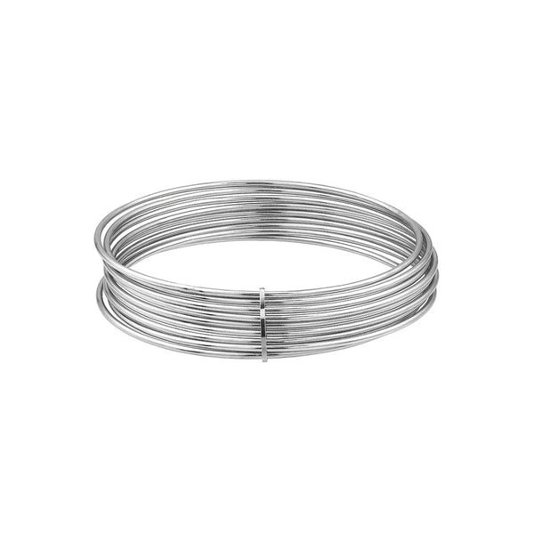 Sterling Silver Nine-Piece Stackable Bangle Set