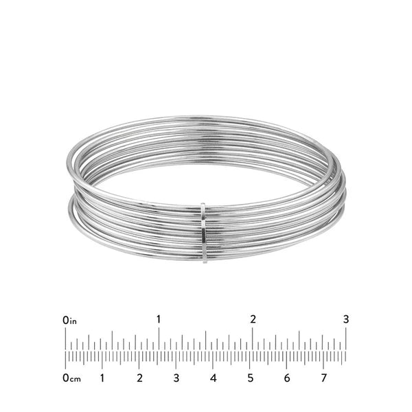 Sterling Silver Nine-Piece Stackable Bangle Set