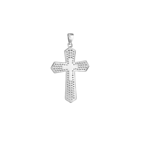 Large CZ Cross and Small Cross Pendant