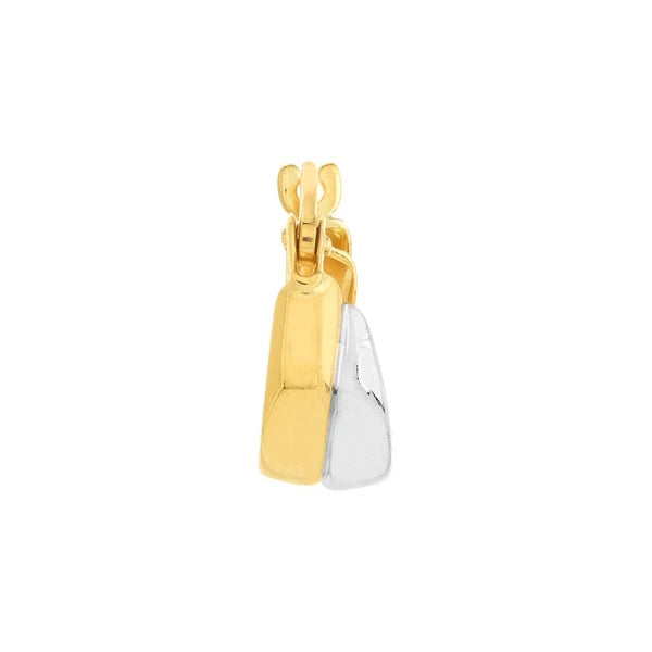 Two-tone Side-by-Side Mini Hoop Earrings