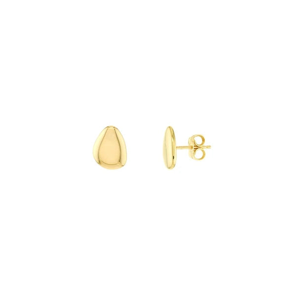 Stone-Shaped Stud Earrings on Post Back