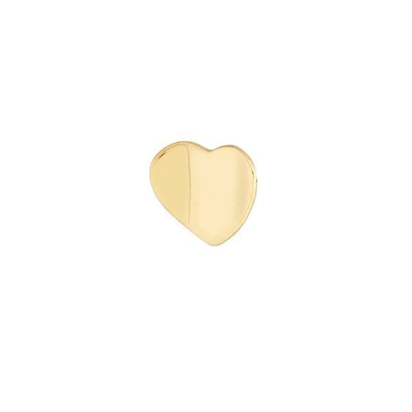 Child's Concave Heart Stud Earrings with Screw Back