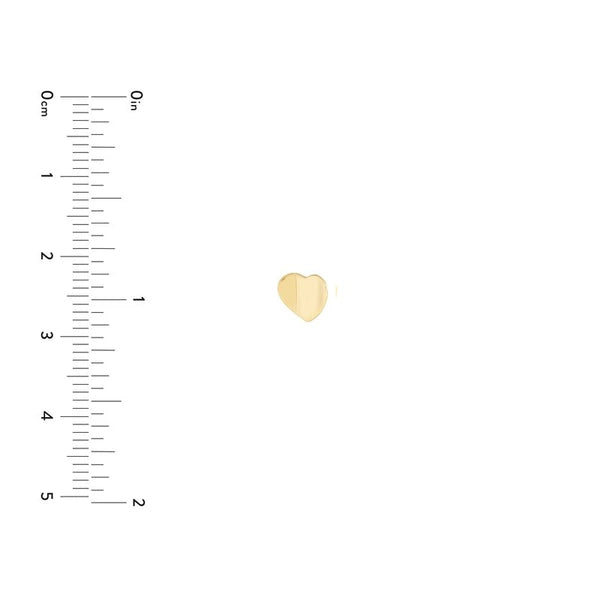 Child's Concave Heart Stud Earrings with Screw Back