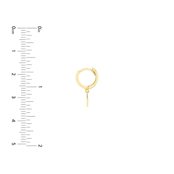 Mini Huggie Hoop Earrings with Star Drop